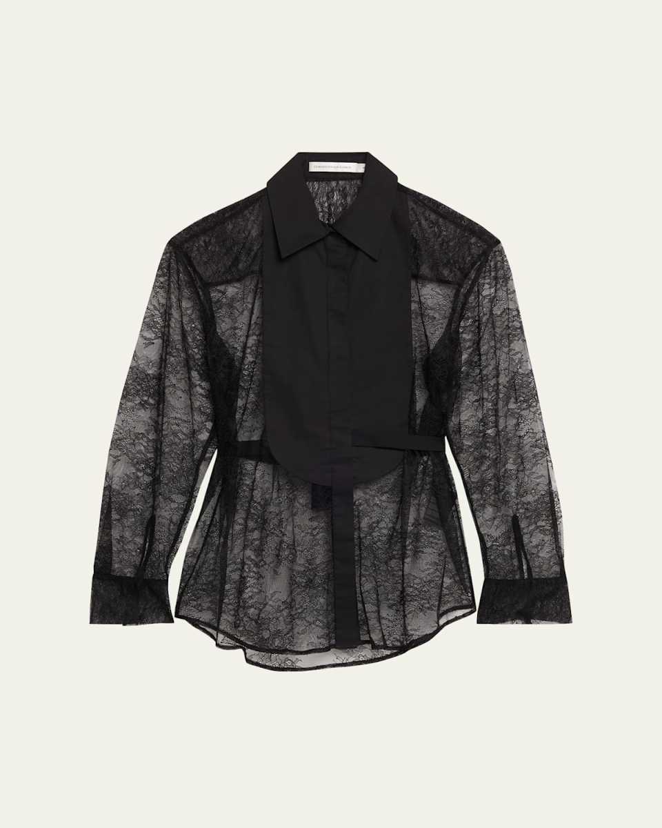 Lace Tuxedo Shirt